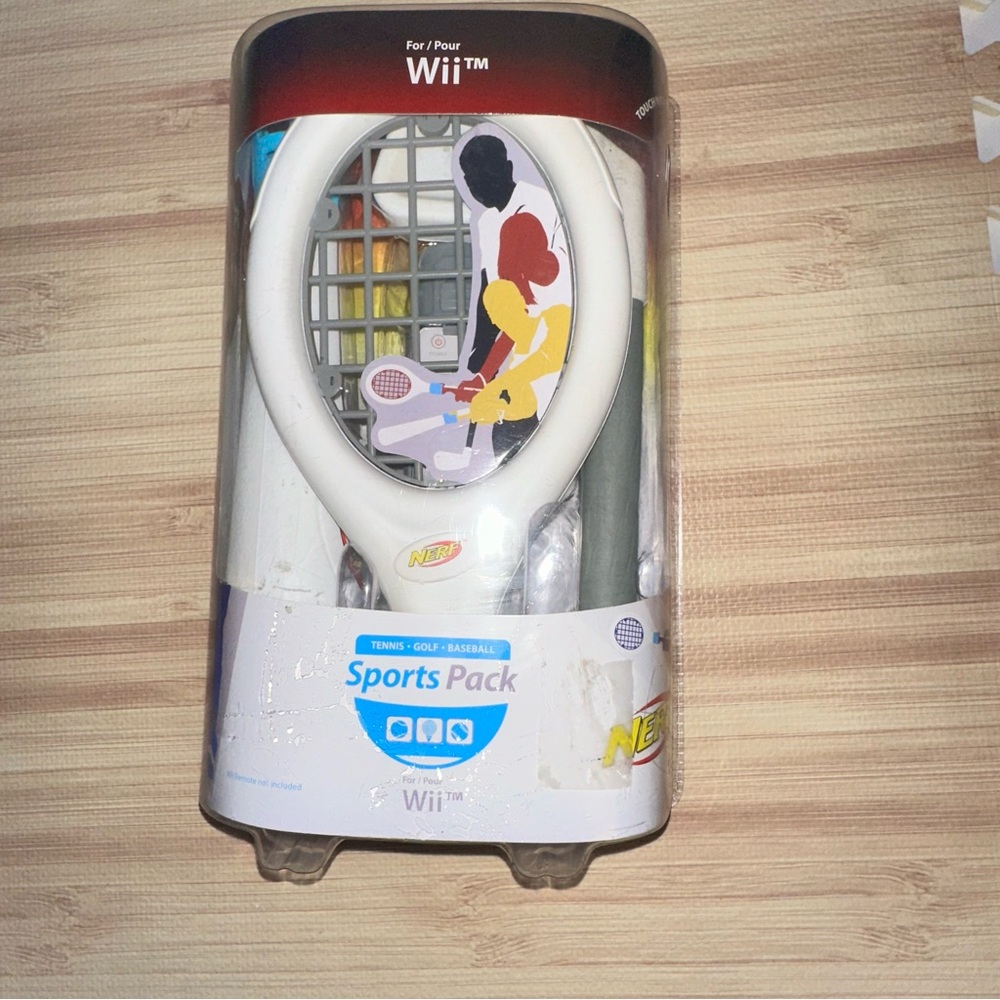 Hasbro Nerf Sports Pack for Nintendo Wii
Tennis Golf Baseball PL-7559 NEW!